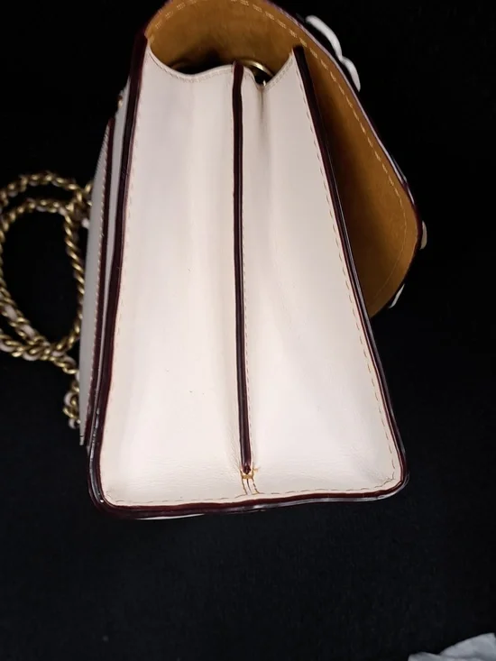 Coach Parker Shoulder Bag with Tea Rose Applique in the chalk and brass Color - Picture 10 of 16